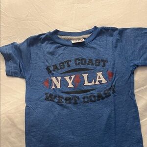 Rabbit Skins Blue East Coast West Coast Kids T-Shirt